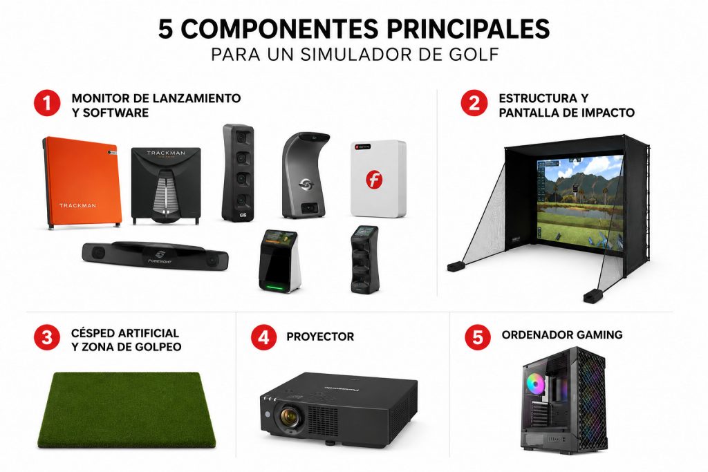 COMPONENTES SIMULADOR DE GOLF
